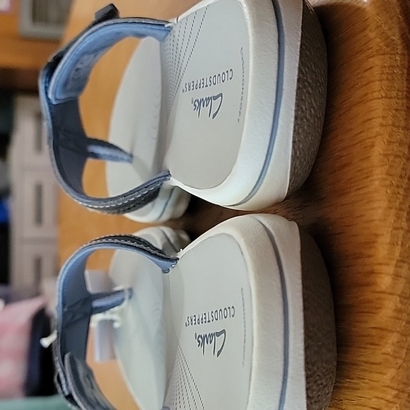 Women's Clarks Cloudsteppers Brinkley Jazz Sandals, Blue/Gray, Size 6, NWT - Picture 9 of 16